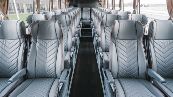 55 passenger charter bus interior vista