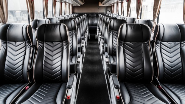 56 passenger charter bus inside carlsbad