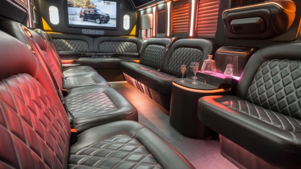 escondido sprinter limo rental interior