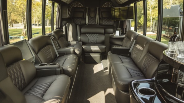 party bus rental interior encinitas